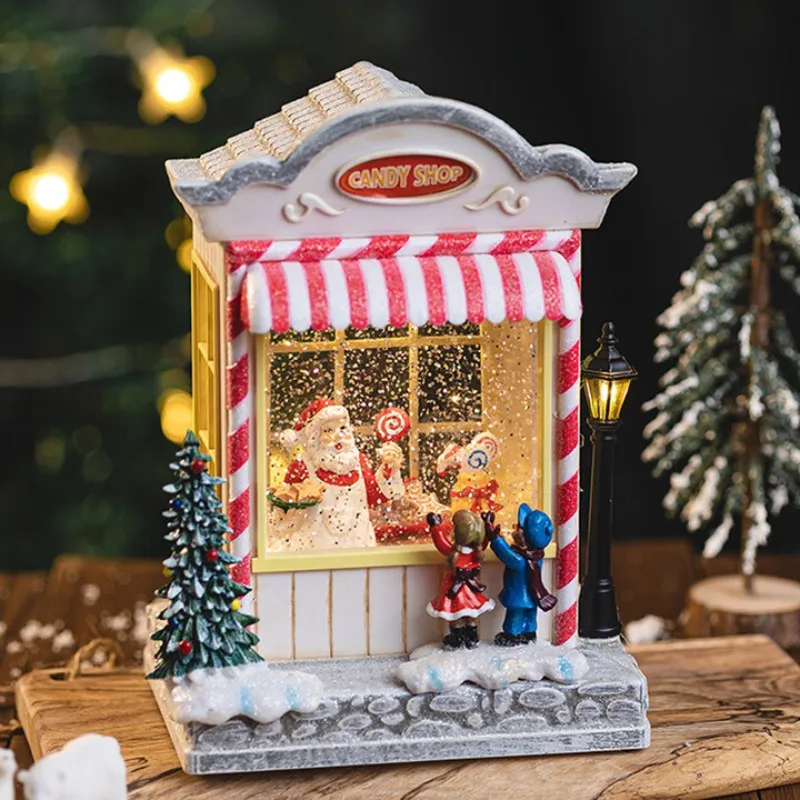 

Christmas tree music box music box crystal ball Christmas gift Santa