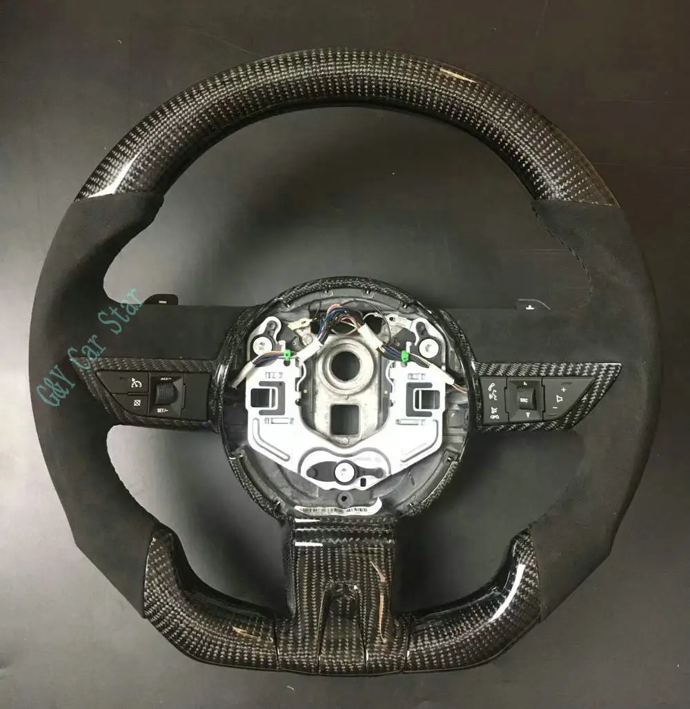 

Carbon Fiber/Leather Car Steering Wheel For Chevrolet Camaro SS 5th Gen