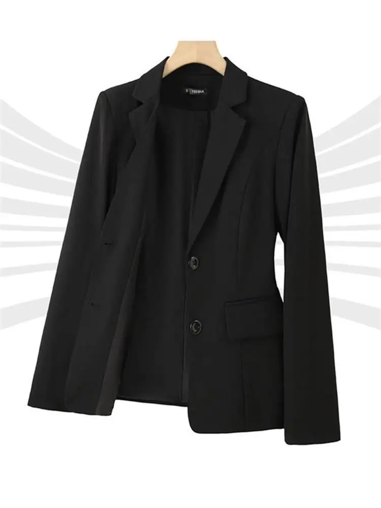 

Autumn Winter Women's Career Suit Jaet College Student Interview Workwear Bla Suit Ele ort Sle Long Sve