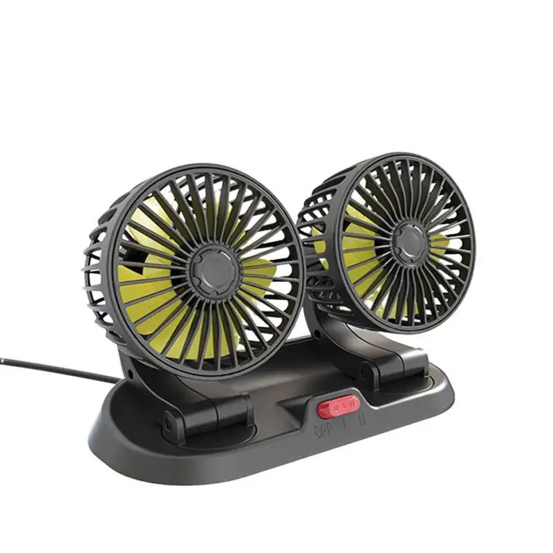 

Car Fan 24V Large Truck 12V Universal Dual-Head Fan For Sedan Cooling And Strong Wind Electric