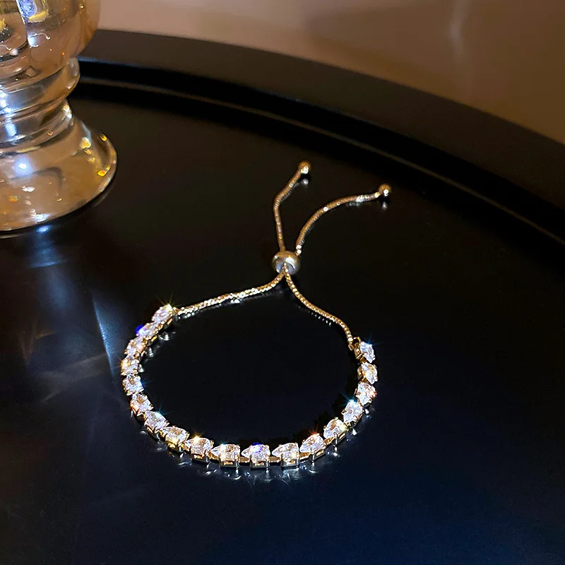 Golf Geometrie Verstelbare Armband Luxe Mode Strass Kristal Armbanden Vrouwen Bruiloft Polsband Sieraden