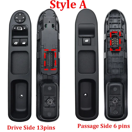 Imagen 2 del producto 6554QC 6490HQ 2 uds interruptor de Control de ventana lateral del pasajero del lado del conductor para Peugeot 207 2007-2015 6554HJ 6554.QC