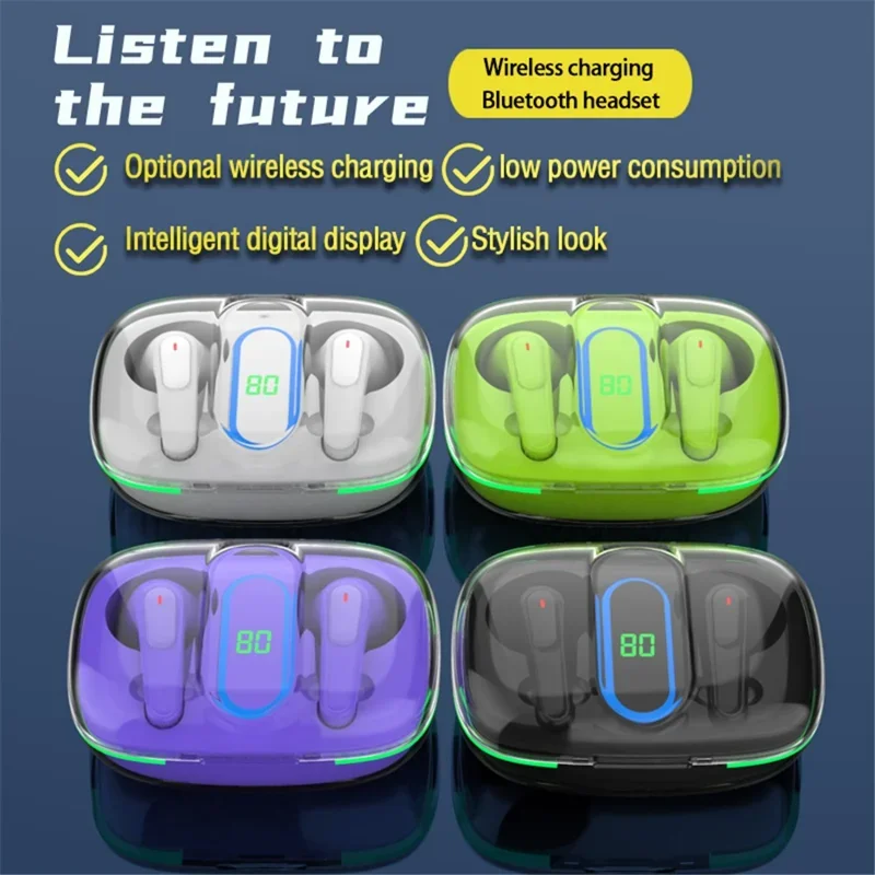 Wireless Earbuds, Bluetooth Headphones Clear Call, Bluetooth Earbuds Stereo Sound with LED Digit Display, Earphones Sport