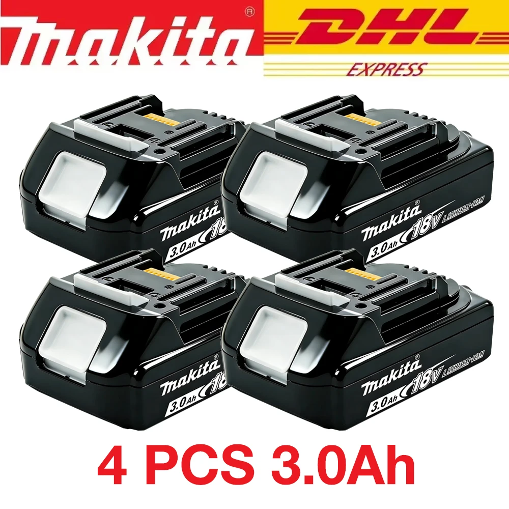 Makita 100% originele 18V 3Ah 3000mAh Makita batterij BL1830B BL1850B BL1850 BL1840 BL1860 BL1815 vervangende lithiumbatterij