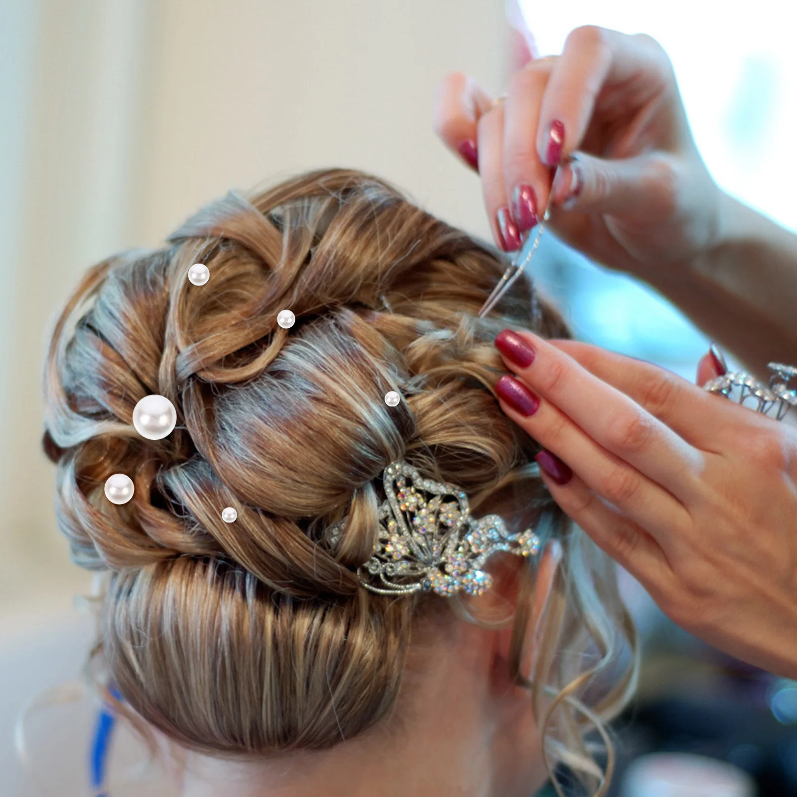 

18 Pcs Pearl Hairpin Vintage Pearls Clip Bridal Comb Decorative Wedding Cosplay Hairpins