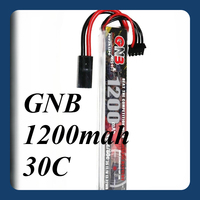 GAONENG GNB 1200mAh 3S 30C 60C 11.1V Mini Tamiya LiPo Battery Airsoft Airgun M4 Crane Stock M240B upgraded or modified AEGs