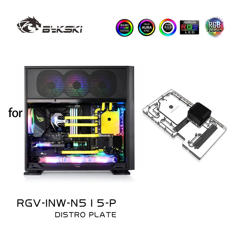 

Bykski Acrylic Distro Plate Use for IN WIN N515 Computer Case Water Cooling Replace Reservoirs Combo DDC Pump RGV-INW-N515-P
