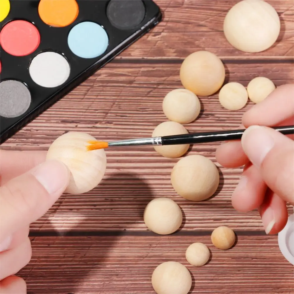 Half-Round Natural Split DIY Handmade Eco-Friendly Semi-Spherical Craft Balls Graffiti Accessories Balls Bead Loose Beads