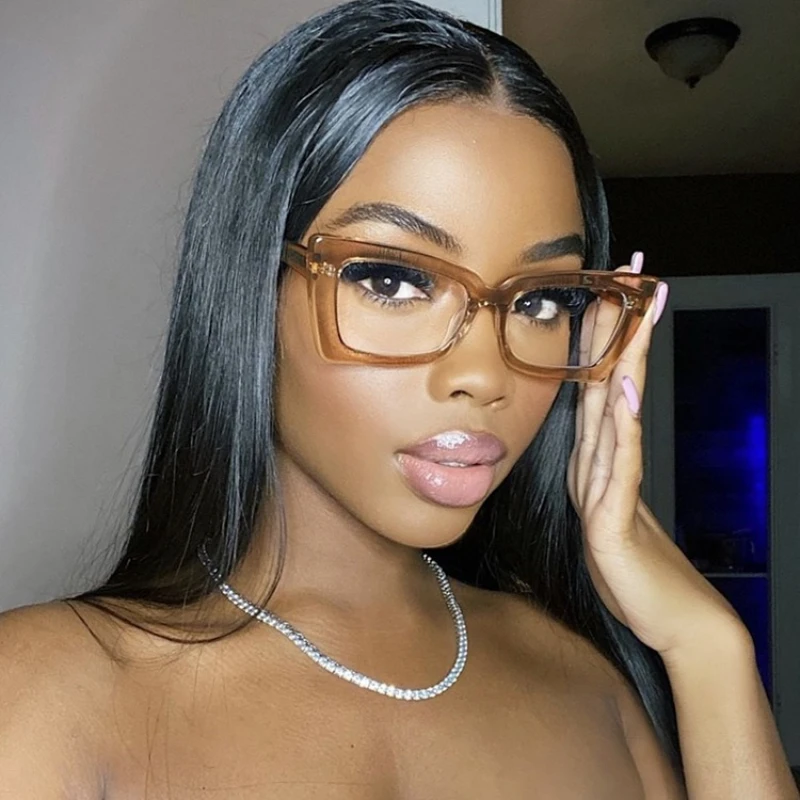 NEW Fashion Transparent Eyeglasses Anti-Blue Light Glasses Personality Unisex Eyewear Retro Oversize Clear Lens Glasses Очки