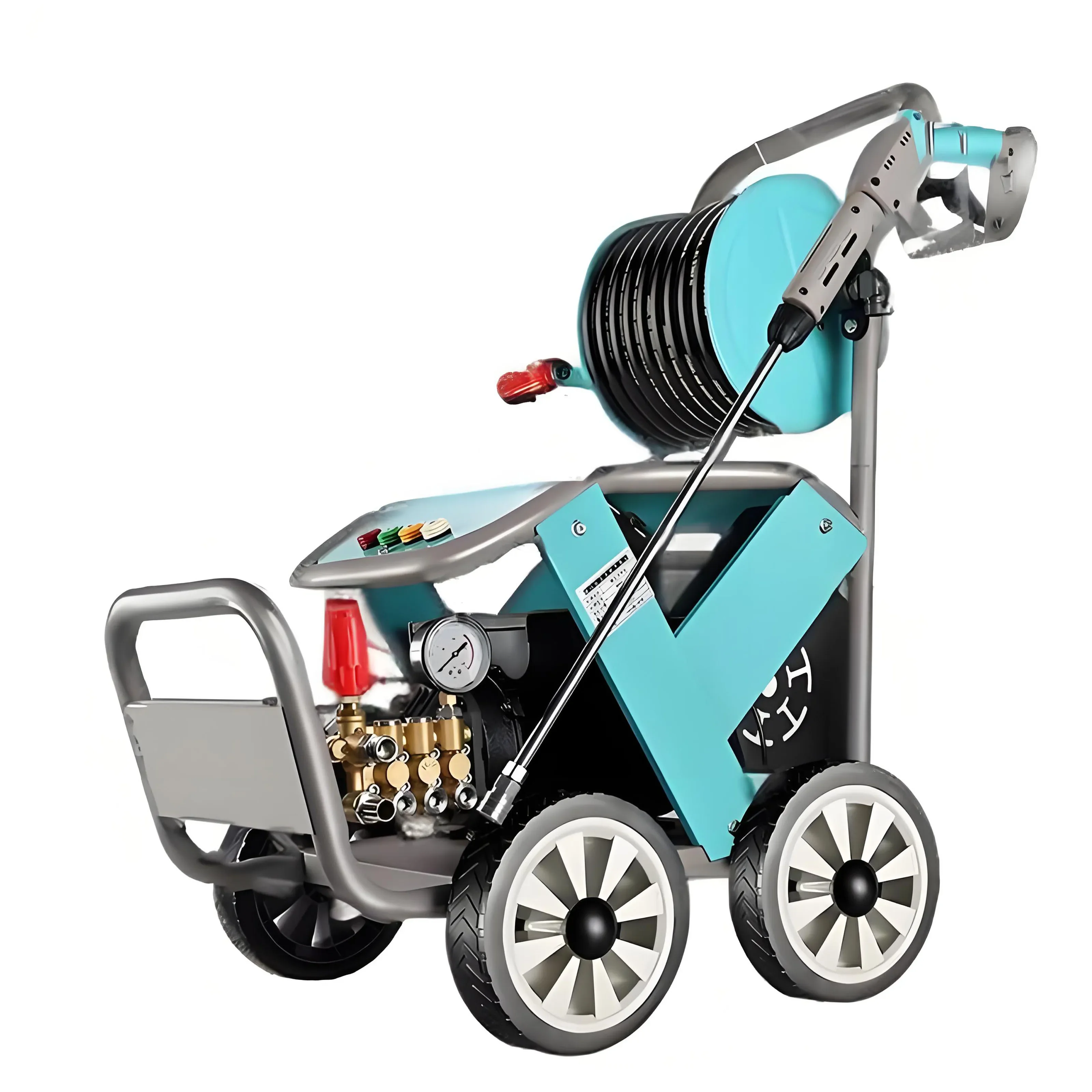 

Car Washing Machine Commercial 220V 4000W Ultra-high Pressure 300Bar Portable Bbooster Water Gun Floor Washing Special Cleaning