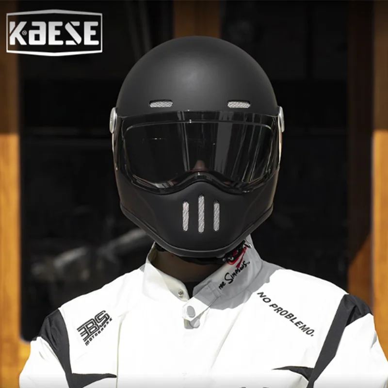 

Matte Black Full Face Helmet DOT ECE Certified Safe Glassfiber Lightweight Under 1300g for Daily Use or Competitions