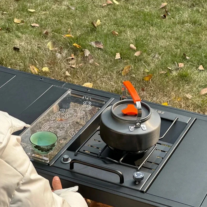 8000W IGT Gas Sinking Stove 3 Burner Stainless Steel Portable Camping Stove Desktop Brazier Grill Windproof Butane Propane 썸네일 5