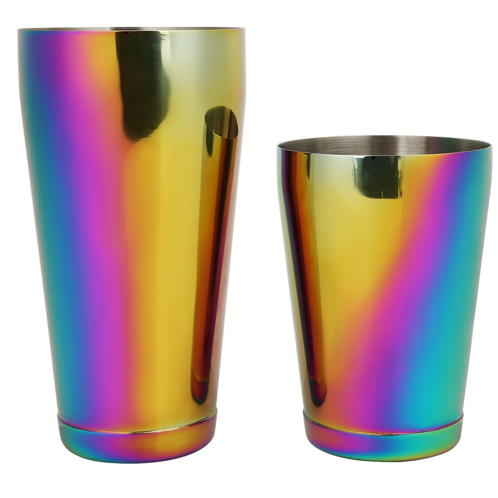 

Colorful 304 Stainless Steel Boston Cocktail Shaker Mixing Shaking Tool Accessories for Bar 550ml 850ml