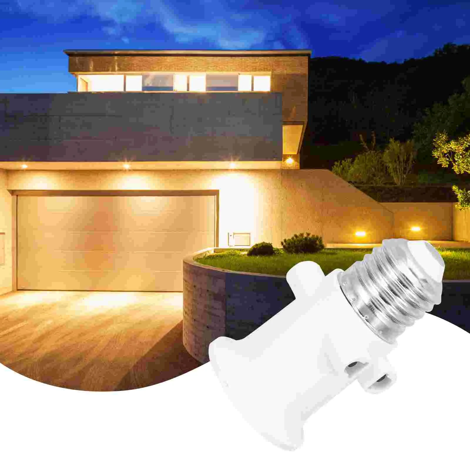 2 Pcs Light Bulb Socket E26 Extension Plug Base Adapter Lamp Holder to Outlet Splitter Converter