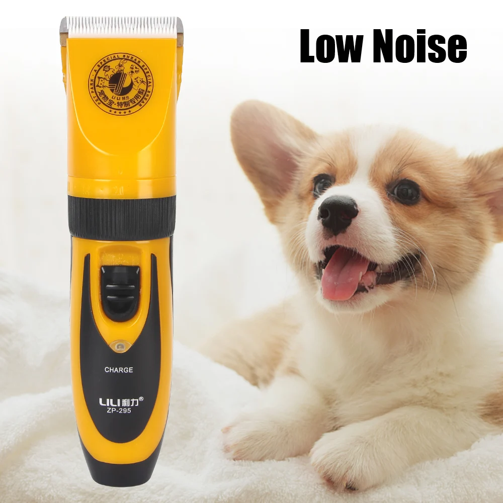 Tijeras eléctricas con hoja de cerámica para conejo, gato, cachorro, cortadora de pelo, juego de afeitadora, cortadora de pelo para mascotas