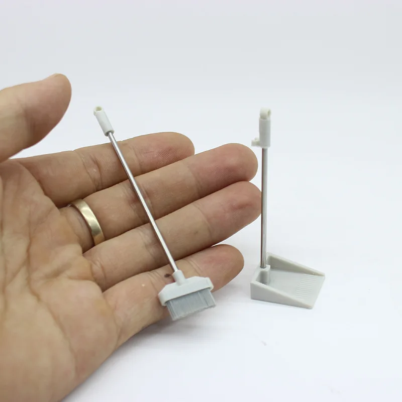 Mini cleaning tool simulation small broom pocket dustpan model scene model props