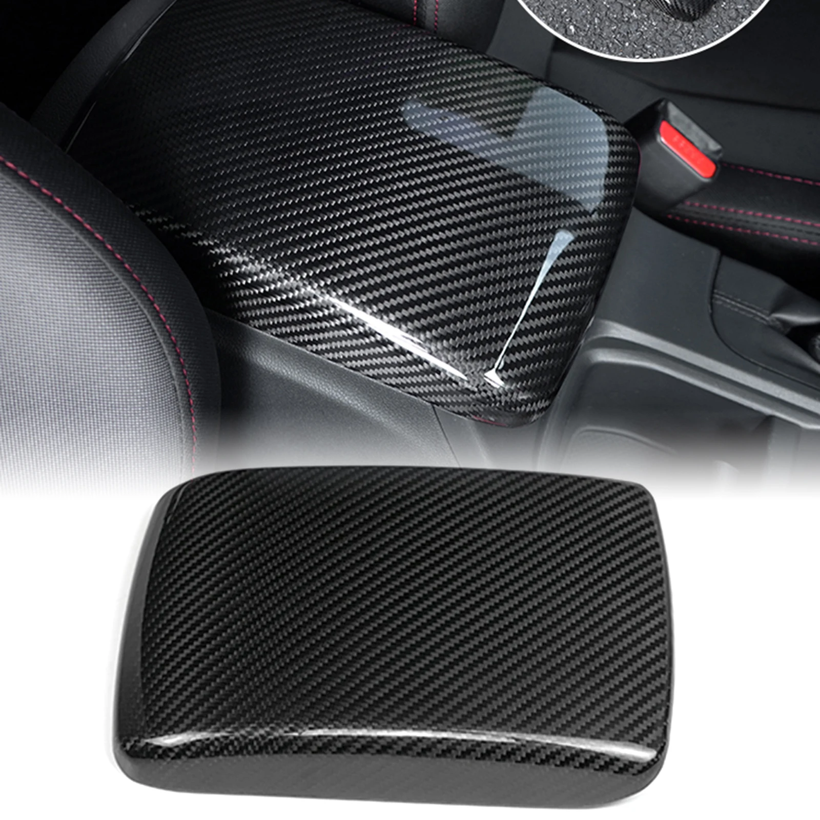 

Накладка на центральный подлокотник из сухого карбона для Subaru WRX (версия с механической коробкой передач) 2022-2025 гг.