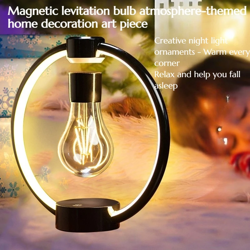 

Creative Atmosphere Lamp Magnetic Levitation Light-emitting Decorative Item for Home Decoration Craft Work Unique Gift