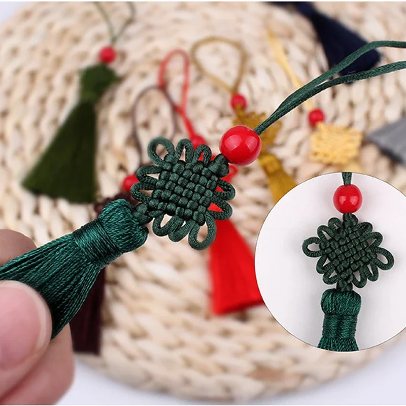 5/10 Stücke Chinesischen Knoten Seide Quaste Anhänger Lesezeichen Handwerk Quaste Nähen Vorhang Charms Quaste DIY Handwerk Schmuck Machen Zubehör