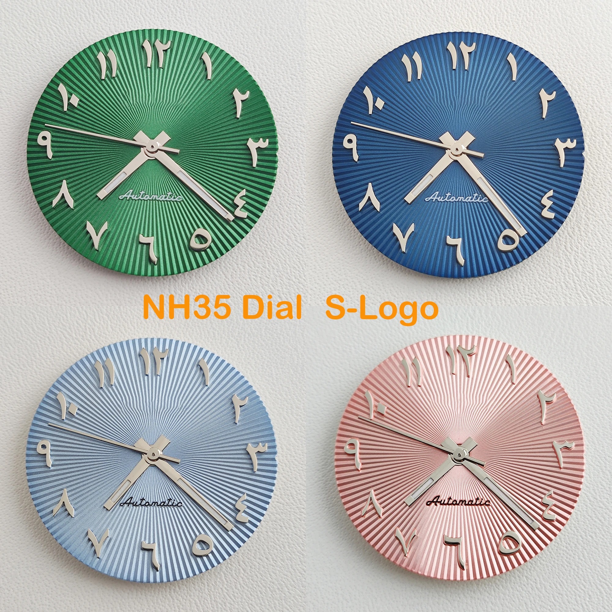 28.5mm NH35 dial Arabic Numerals S logo Watch Dial fit NH35 NH36 Movement Watch Accessories