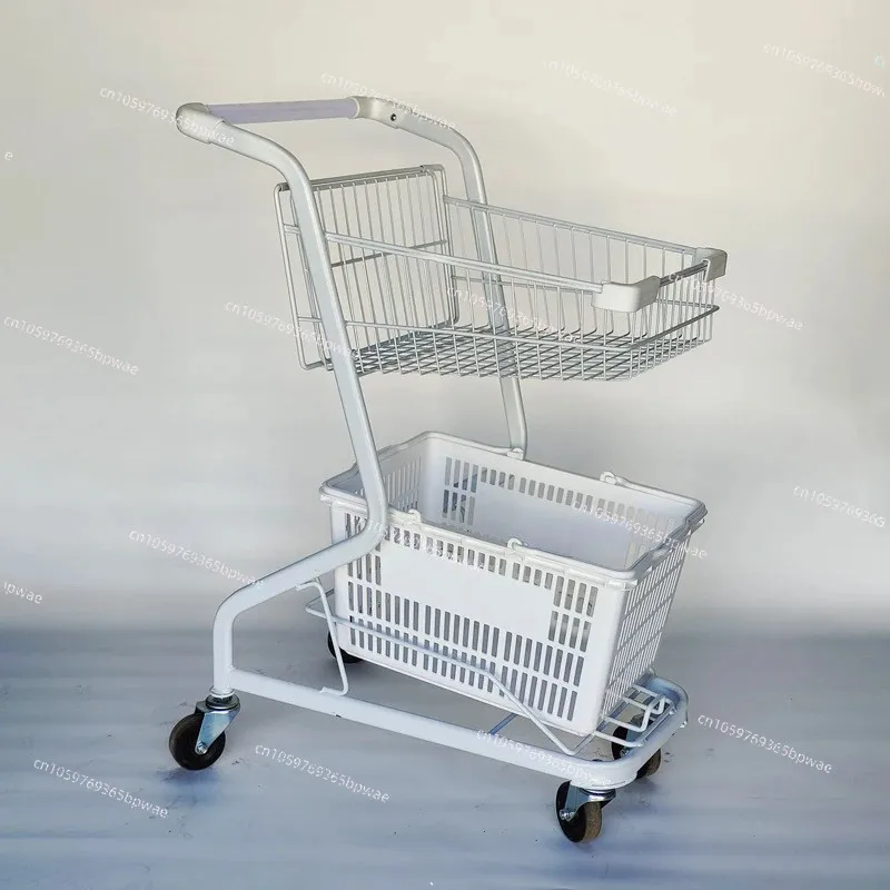Internet Celebrity Supermarket Double Shopping Cart Grab Doll  Snack Shop Jewelry  Stall Convenience Store Ktv Camping Cart view 5