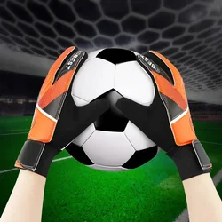 1 par de guantes de portero de fútbol, guantes de portero de fútbol de látex antideslizantes para entrenamiento infantil, protección profesional para los dedos