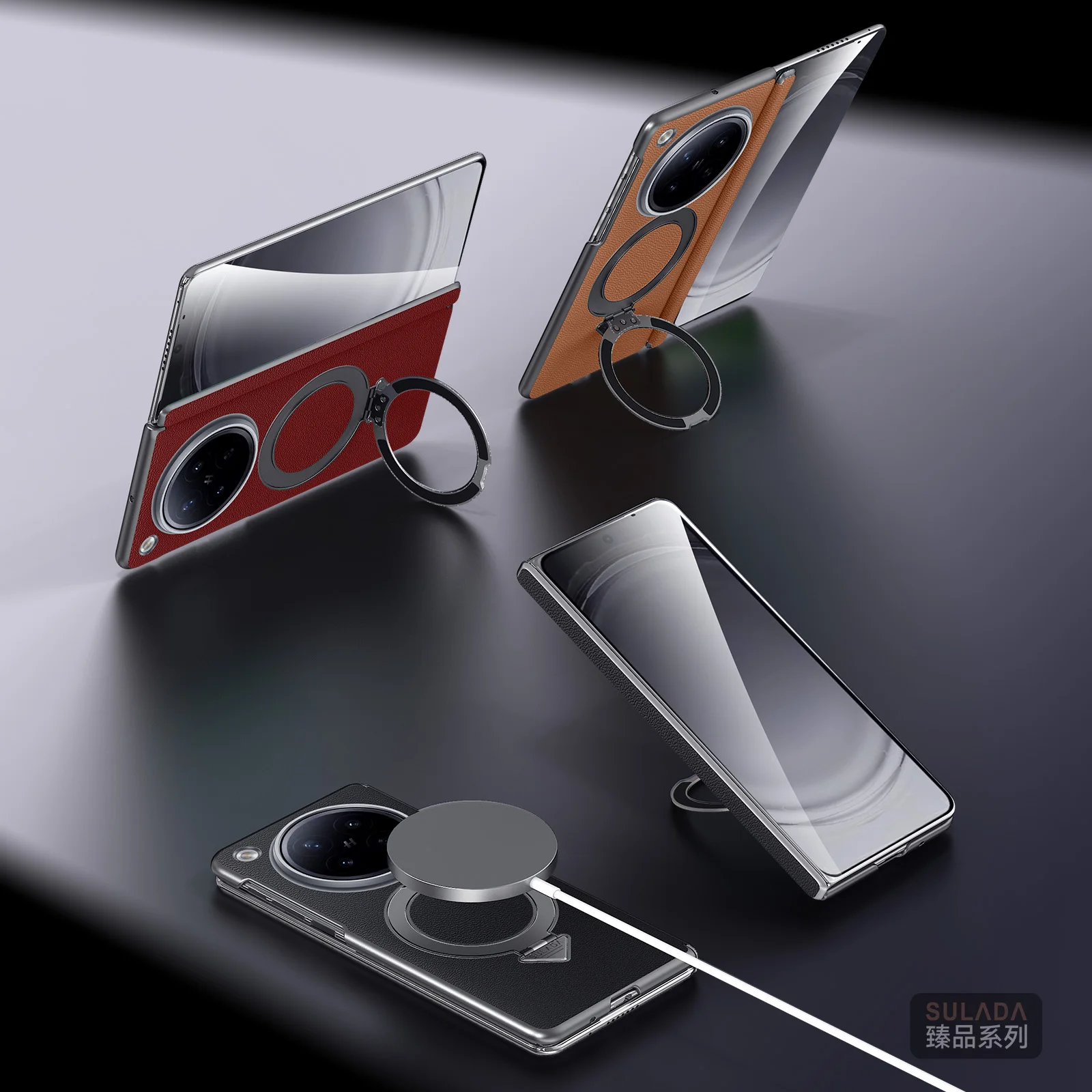 

Case For OPPO Find N6 Luxury Magnetic Stand Skin-friend Plain Leather Anti-Fingerprint Cover For Oppo Find N6 Shockproof Funda