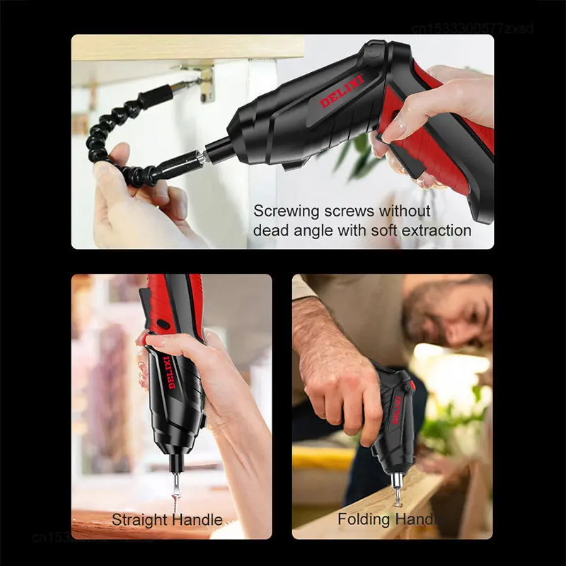 Xiaomi DELIXI Electric Screwdriver Multi-function Electric Drill Rechargeable Cordless Screwdriver Drill Screw Driver Power Tool