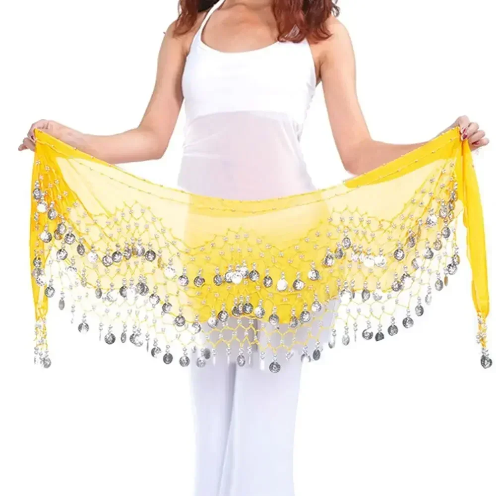 Dancer Skirt Women Sexy Belly Dance Hip Scarf Wrap Belt Dancer Skirt Show Costumes Shiny Sequins Tassels For Thailand/India/Arab