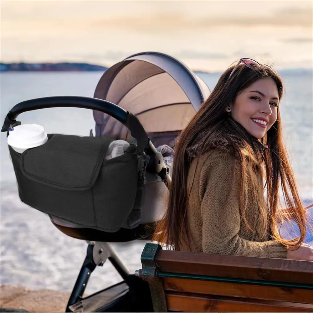 New Large Capacity Baby Stroller Hanging Bags Portable Oxford Storage Bag With Handles Stroller Organizer Baby Stroller
