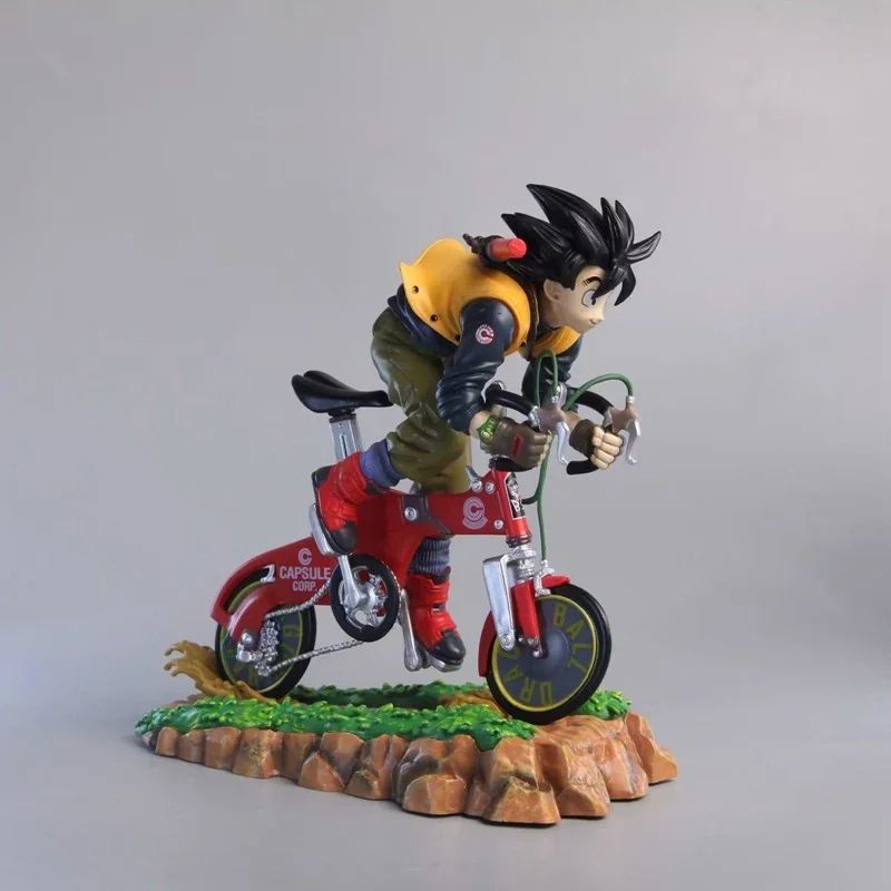 Dragon Ball Cartoon Son Goku Anime Figure Bicycle Goku Gk Statue Figurine Model Doll Pvc Collection Ornament Toys Gift