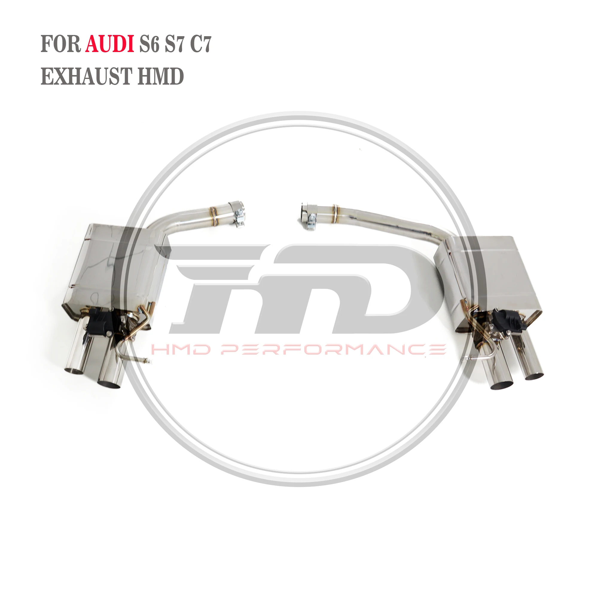 

HMD Stainless Steel Exhaust System Performance Muffler for Audi S6 S7 RS6 RS7 C7 4.0T With Valve