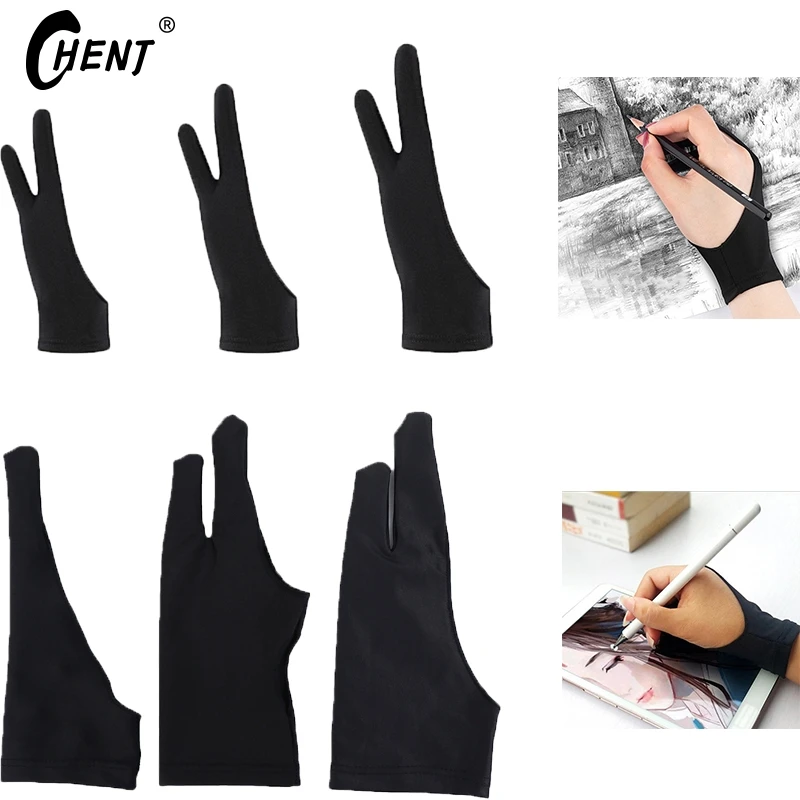 Anti Wear Anti Sweat Anti Dirt Sketch Oil Painting Two Finger Art Electronic Digital Board Screen Hand Drawn Drawing Gloves