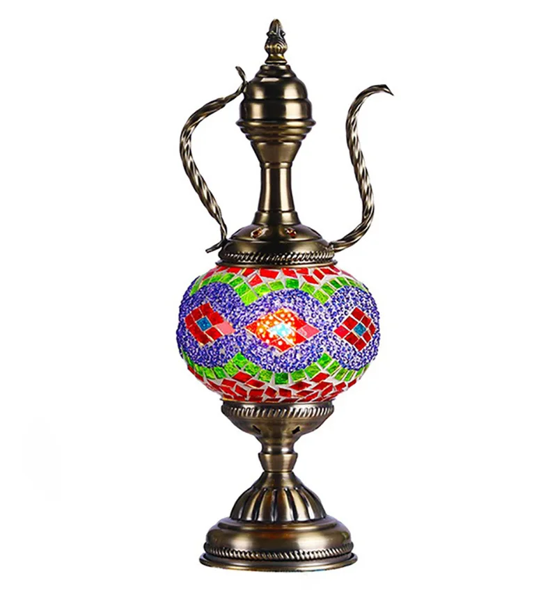 

Vintage Handmade Mosaic Lampshade Turkish Moroccan Bohemian Style Table Lamp