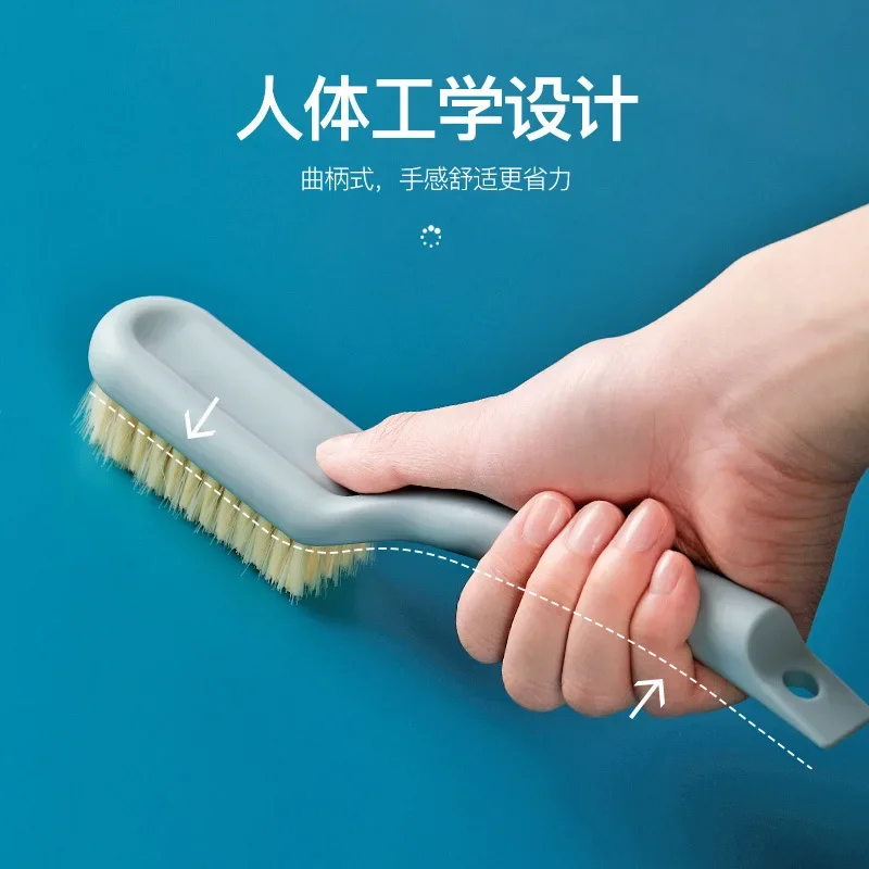 Long Handle Scrubbing Brush Soft Bristle Laundry Clothes Shoes Scrub Brush Portable Plastic Cleaning Brush for Kitchen Bathroom