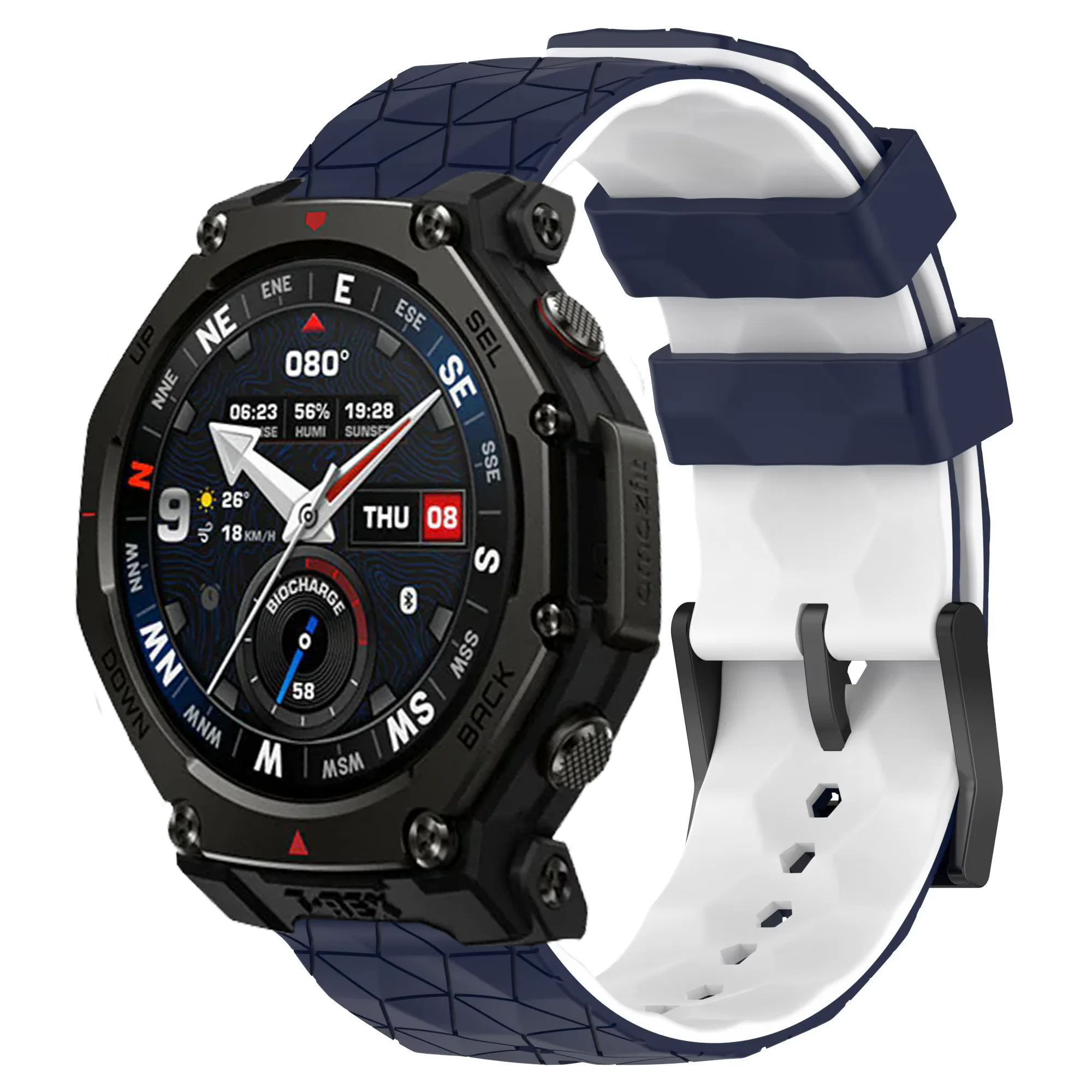 Football Pattern Silicone Strap 22mm 20mm for Amazfit T-Rex3 Pro 48mm 44mm Balance 3 2 1 Active Max 3 2 Bip Max 6 5 Wristband