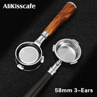58mm 3Ear Bottomless Portafilter For Hibrew H7 H7a H10a Breville Barista Max Mini Sunbeam Coffee Tool Espresso Machine Accessory