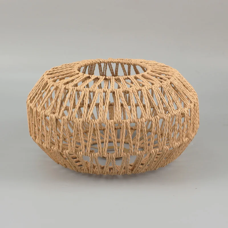 

Rattan Lamp Shade E27 Handmade paper rope small ceiling lamp, iron art plus Paper Rope Ceiling