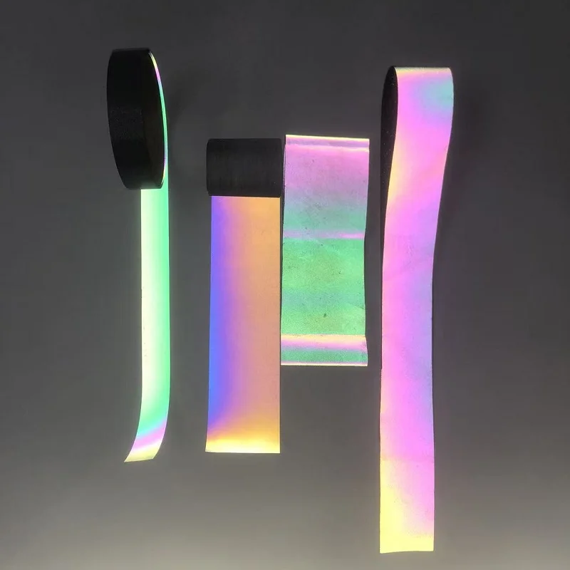 Rainbow Reflective Fabric, Reflective Clothing Accessories, Rainbow Gradient Reflective