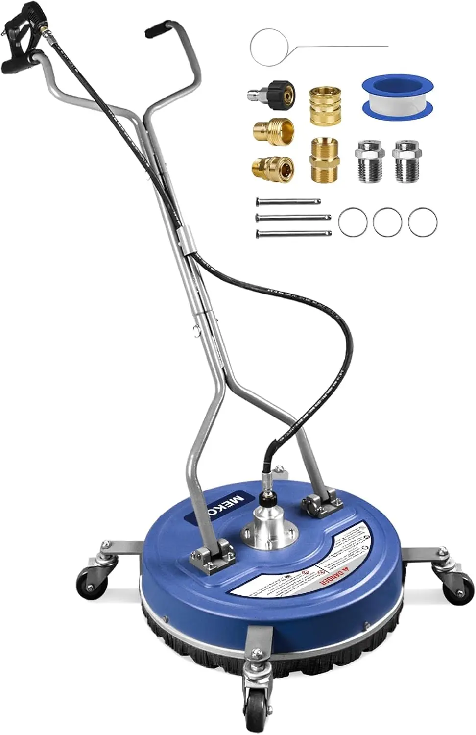 Washer Surface Cleaner 20'', 4500PSI Power Washer Surface Cleaner Attachment with Wheels, Pressure Washer Accessory for