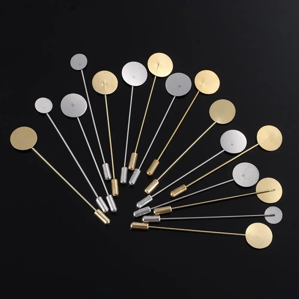 10pcs/set New Dress Jewelry Making Pin Cameo Brooches Accessories Cabochon Tray