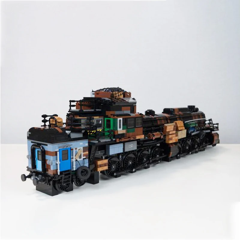 MOC-164268 City Railway Train Aurora Iocomotive - Metro 2033  Building Block Assembly Model Brick Toy Children\'s Christmas Gifts