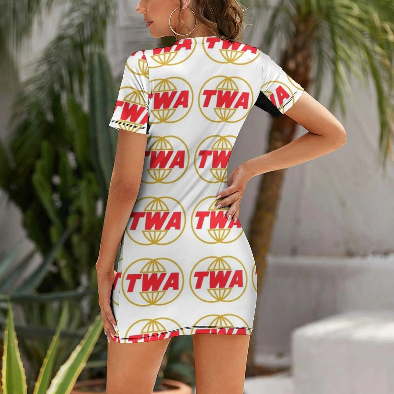 TWA Airlines - Vintage Logo Short Sleeved Dress Woman clothing Cocktail of dresses dresses for womens 2025 Dress