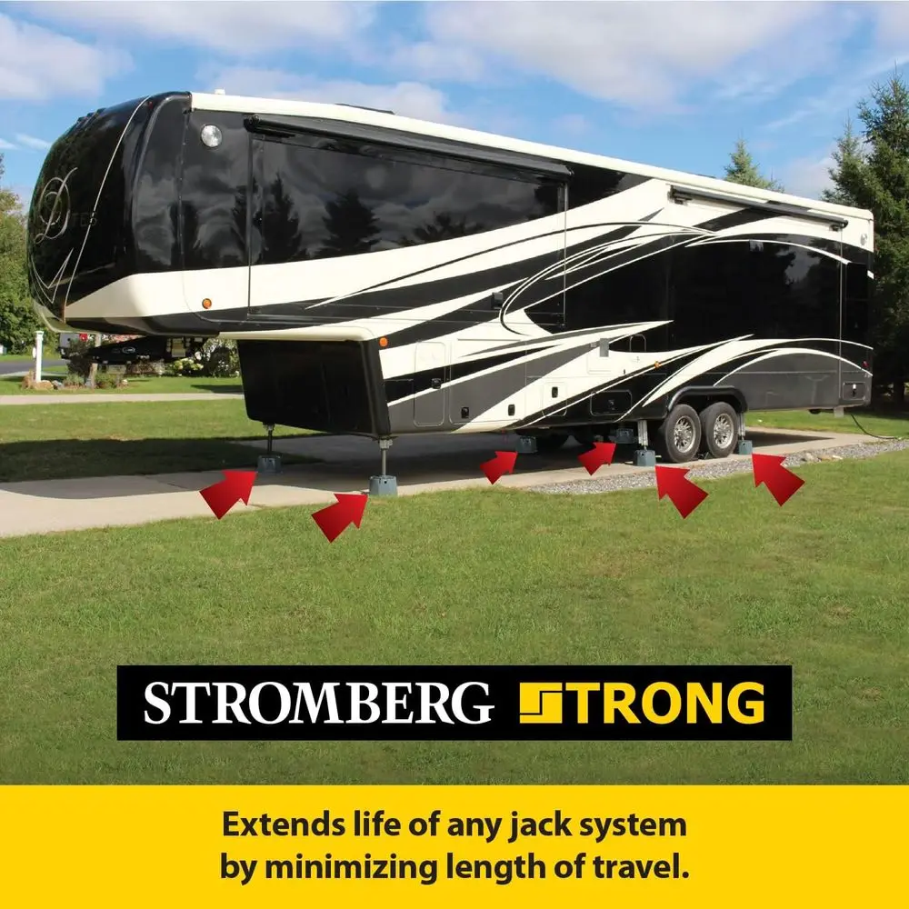 JBP-712.4 ベースパッド エクストリーム、RVジャック、トレーラーレベリング＆スタビライザー、RVユーティリティ、キャンピングカー用ジャック、トレーラーリフトブロック - 7インチ