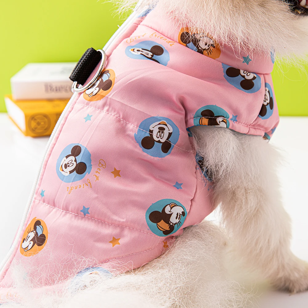 Disney Dog Clothes Warm Waterproof Pet Vest Windproof Dog Jacket Coat Pug Clothing Small Dog Chihuahua Vest Yorkie Kitten