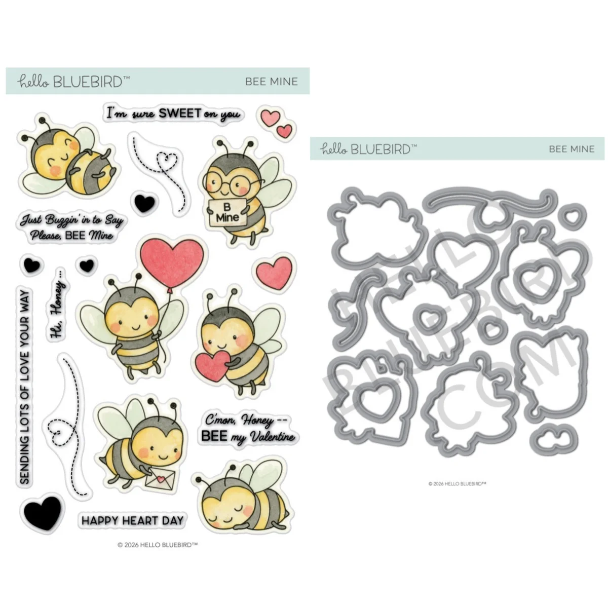 Valentine New Love Bee Candy Hearts Kissing Booth Metal Cutting Dies Clear Stamps for DIY Making Card Scrapbook January 2026