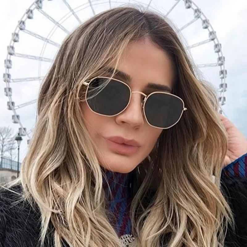 New Large Frame Oval Sunglasses Women's Fashion Sun Glasses Brand Designer Retro Metal Frame Men's Eyewear UV400 Oculos De Sol