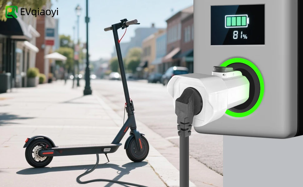EVqiaoyi 220V Typ 2 Stecker auf Schuko-Buchse, EV-Auto-Zubehör-Verbinder für Typ2-Ladestationen, zum Laden von Elektrorollern – Detail 1