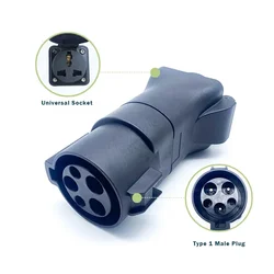 J1772 Type Male Plug to Schuko Socket EVSE Adapter For Power Supply