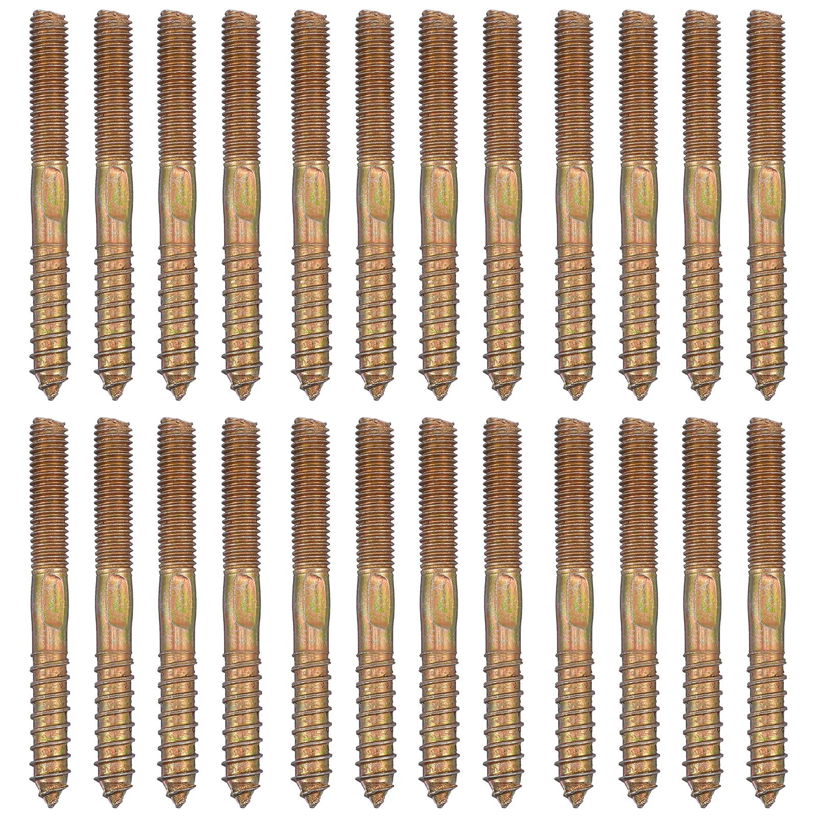 

50 pcs Double Headed Bolts Carbon Steel Galvanized Hanger Bolts For Wood Furniture Self Tapping Screws Heavy Duty Fasteners